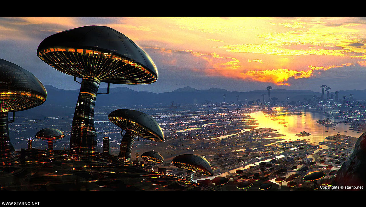 Desnoyerville Mushroom Cityscape