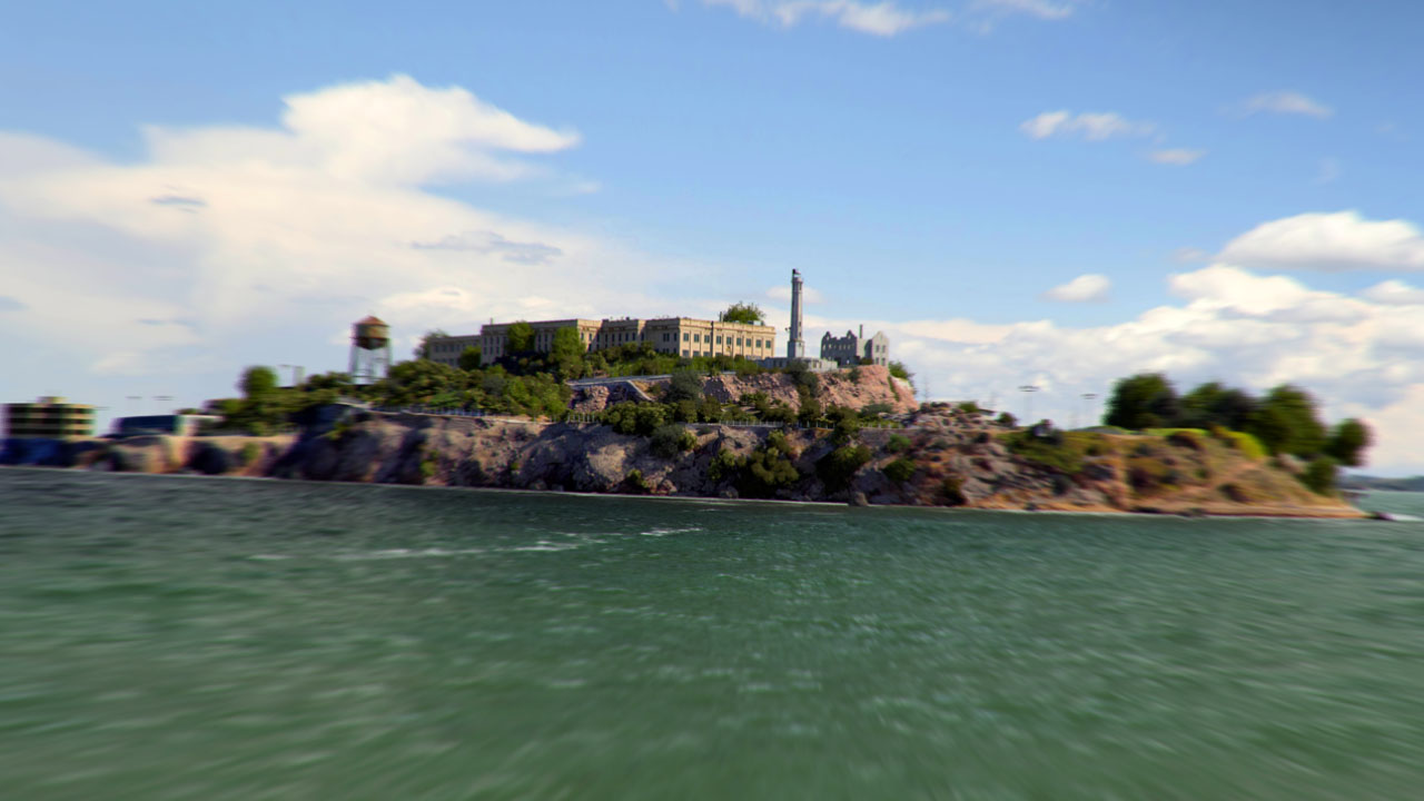 FULL CG - APPROACHING ALCATRAZ