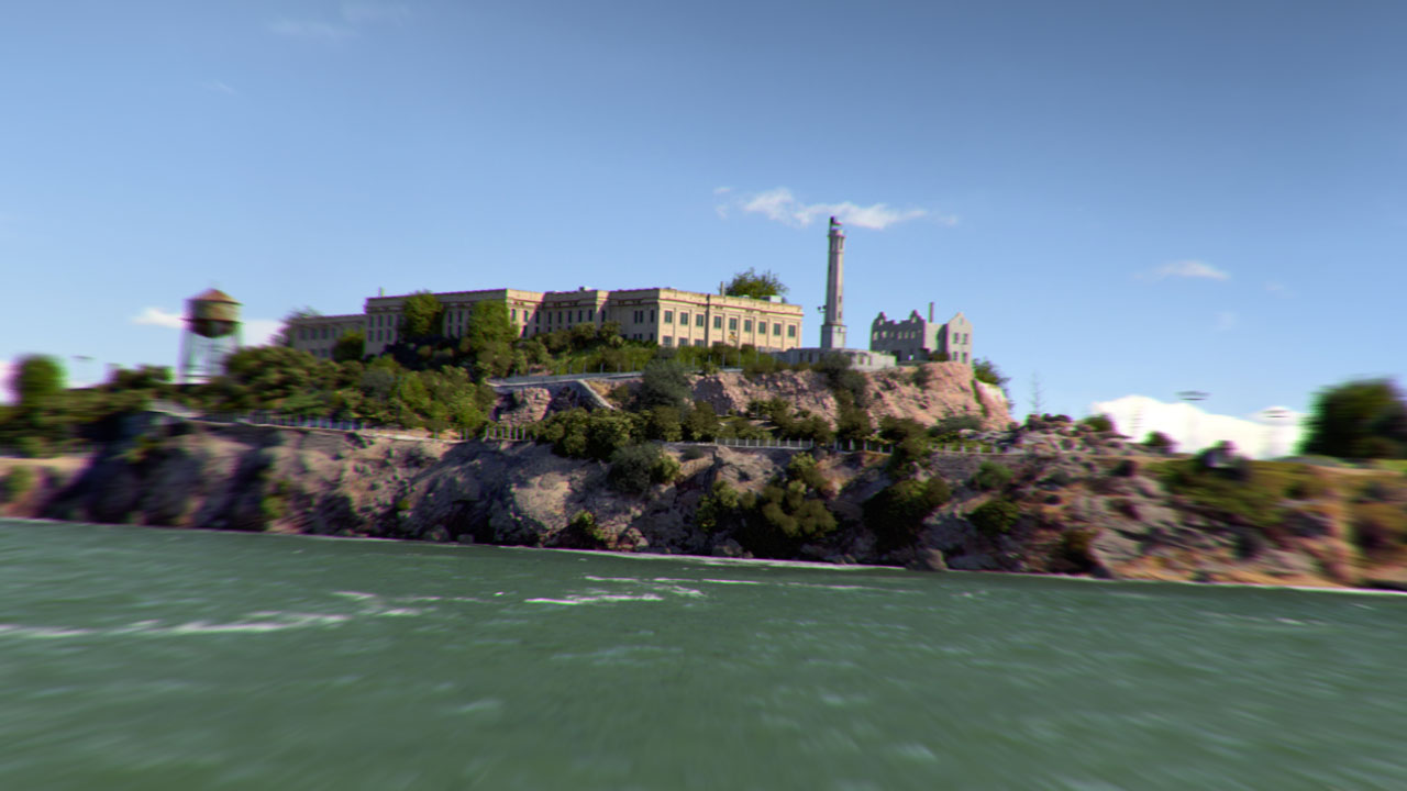 FULL CG - APPROACHING ALCATRAZ 2